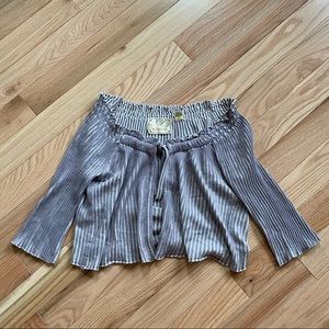 Striped Gray Women's Cardigan